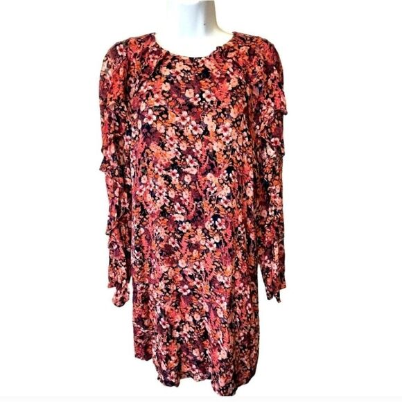 H&M Floral Print Ruffle Sleeve Dress - Picture 3 of 6